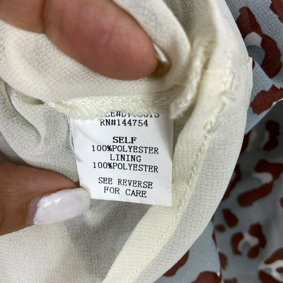 Davi & Dani Leopard Print Gray Brown White V Neck‎ Camisole Casual Medium - Picture 8 of 8